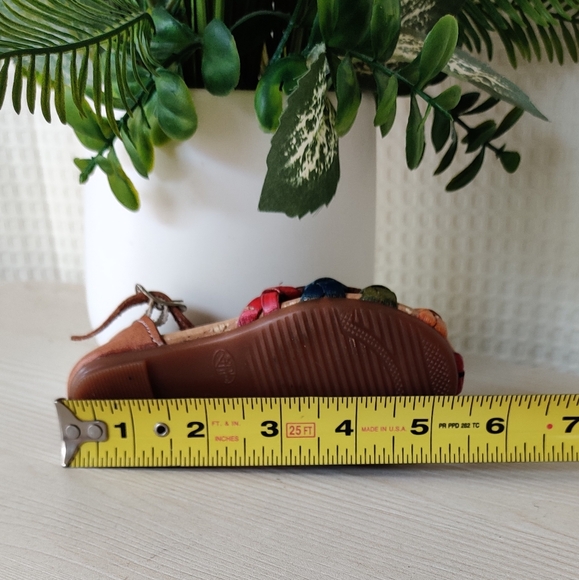 Baby Girls Tan Leather Huaraches Sandals, Made in Mexico Size 4 - Picture 6 of 6